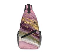 Sac de poitrine croisé en polyester durable avec impression unique de rêves violets pour les trajets et les voyages