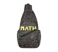 Sac de poitrine croisée tendance pour l'école, les mathématiques, sangles réglables en diagonale, haute capacité, sport, voyage, travail, usage quotidien, Noir , Taille unique