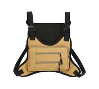 Sac de poitrine de sport de plein air pour homme et femme étanche sac de poitrine de course réglable antivol sac de poitrine de voyage pour la course à pied, kaki