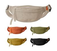 Sac de poitrine de sport de style japonais - Design unique en toile - Sac banane multifonction avec bandoulière amovible, Tous