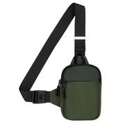 Sac de poitrine de sport pour homme résistant à l'eau - Support de téléphone - Accessoire d'extérieur pour homme, vert militaire, Taille unique