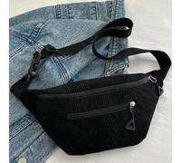 Sac de poitrine décontracté à fermeture éclair et poche latérale de couleur unie, convenant pour le shopping, le rangement du portefeuille, également adapté aux jeunes femmes, aux étudiants, aux jeune