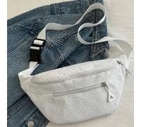 Sac de poitrine décontracté à fermeture éclair et poche latérale de couleur unie, convenant pour le shopping, le rangement du portefeuille, également adapté aux jeunes femmes, aux étudiants, aux jeune