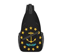 Sac De Poitrine Drapeau De L'État De Rhode Island Sac À Dos D'Extérieur avec Bretelles Réglables Multifonctionnel Sacs Poitrine, pour Office, Escalade, Sports