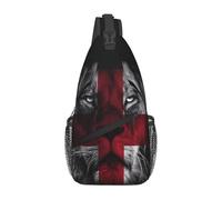 Sac De Poitrine Drapeau du Lion Anglais De l'Angleterre Britannique Sac Léger Bandoulière Léger Et Étanche Moderne Sling Épaule Cross Body Bag, pour Randonnée, Excursion, Office