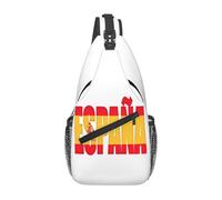 Sac De Poitrine Drapeau Espagnol De L'Espagne Petit Sac À Dos Léger Et Étanche Avec Bretelles Réglables Sacoche Porte Epaule, Pour Camping, Escalade, Cyclisme