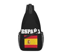Sac De Poitrine Drapeau Espagnol Vintage D'Espagne Petit Sac À Dos Avec Bretelles Réglables Loisir Sling Bag, Pour Excursion, Escalade, Camping