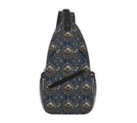 Sac De Poitrine Empreinte De L'Œil Maléfique Sac À Dos À Bandoulière Femme Moderne Sacs Triangle, pour Sports, Randonnée, Office, Voyage