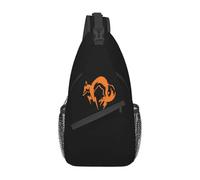 Sac de poitrine en bandoulière personnalisé en métal Gear Logo Solid Fox Sac à dos bandoulière pour hommes Jeu vidéo décontracté Sac à dos à épaule pour voyager