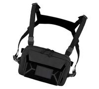 Sac de poitrine en cours d'exécution - paquet léger de 25 cm, transport extérieur respirant, gilet de stockage sécurisé, organisateur d'équipement de sport pour la durabilité | Sac de poitrine, Noir