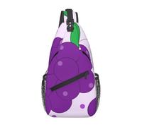 Sac de poitrine en forme de raisin de dessin animé de grande capacité, élégant et durable pour les trajets en voyage, les activités de plein air