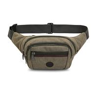 Sac de poitrine en toile pour homme - Sac banane de voyage pour les hanches et les fesses, Vert, Beauté de masse