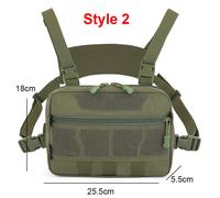 Sac De Poitrine Gilet De Chasse Camping En Plein Air Sac À Dos Tactique D'épaule Hommes Camouflage Sac De Moto Cyclisme Escalade Ventre Fanny Pack Vélo - Type Army 2