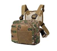 Sac De Poitrine Gilet Multifonction Unisexe, Sac de Poitrine Hip-hop Streetwear, Sacs imperméables, à Dos Sport Oxford(Green)