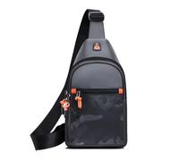 Sac De Poitrine Homme Sac de poitrine étanche for hommes, sac de rangement de Documents de changement de téléphone portable, Sports de plein air loisirs(Dark Gray)