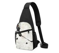 Sac de poitrine imprimé art de hockey sur glace pour homme et femme, sac banane d'extérieur à bandoulière pour randonnée, sac de sport, Noir , Taille unique, Sac à dos décontracté