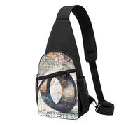 Sac de poitrine imprimé géométrique mathématiques geek calculus pour homme et femme, sac banane d'extérieur à bandoulière pour randonnée, sac de sport, Noir , Taille unique, Sac à dos décontracté