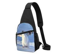 Sac de poitrine imprimé pingouin mignon pour homme et femme, sac banane d'extérieur à bandoulière pour randonnée, sac de sport, Noir , Taille unique, Sac à dos décontracté