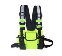 Sac De Poitrine Militaire Pour Hommes,Style De Rue,Noir,Hip Hop,Fonctionnel,Taille,Gilet Réglable,Sacs De Poitrine Pour Walkie-Walkie - Type Vert
