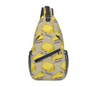 Sac De Poitrine Motif De Fromage Jaune Petit Sac À Dos Élégant Femme Sling Bag, Pour Escalade, Camping, Randonnée