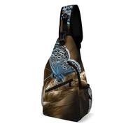Sac de poitrine papillon sur plante pour homme, sac banane pour femme, sac à dos à bandoulière pour voyage, blanc, 20,3 x 10,2 x 38,1 cm, blanc, 8x4x15 Inches