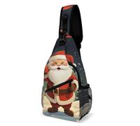 Sac de poitrine Père Noël en bandoulière pour homme, sac banane pour femme, sac à dos à bandoulière pour voyage, blanc, 20,3 x 10,2 x 38,1 cm, blanc, 8x4x15 Inches