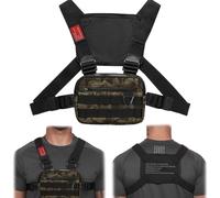 Sac de Poitrine, Plate-Forme de Poitrine Camouflage en Tissu Oxford imperméable avec Sangles réglables, Sac résistant à l'usure et à la saleté pour la Course, la randonnée et Le d'entraîn