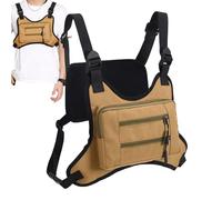 Sac De Poitrine - Poche De Gilet Oxford Étanche avec Espace De Stockage Supplémentaire - Pack Gilet Léger | pour Hommes Moto Sports Entraînement Randonnée Cyclisme Pêche Voyage Jogging