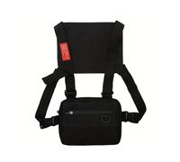 Sac De Poitrine Poche Poitrine Avant Pack Pochette Gilet Plate-Forme Porter Sac De Taille(Black)