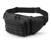 Sac de poitrine pour homme pour fitness et exploration multifonction Sac à bandoulière pour les amateurs d'aventure Sac banane, Noir