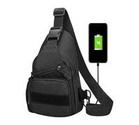 Sac de poitrine pour homme | Sac à dos léger pour les voyages et la randonnée, sac de sport imperméable pour l'extérieur pour une utilisation quotidienne et le camping, Noir , Siehe Beschreibung