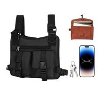 Sac de Poitrine pour Homme, Sac De Poitrine Léger Et Réglable, Mode Homme pour Fitness Hydratation Sports Déplacements Randonnée VTT Cyclisme Et Marche