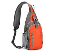 Sac de poitrine pour homme, sac de sport, sac à dos à bandoulière pratique pour tous les jours, Orange, Bohème