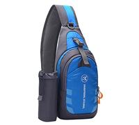 Sac de poitrine pour sports de plein air - Pour homme et femme - Multifonctionnel - Pour l'équitation - Sac à dos - Sac à bandoulière pour femme, bleu, Taille unique