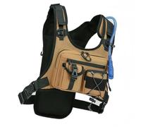 Sac de poitrine professionnel en nylon pour course à pied, rangement sécurisé, sangle réglable, confortable pour téléphone, clés, gilet de course en nylon anti-rayures, marron, Taille unique