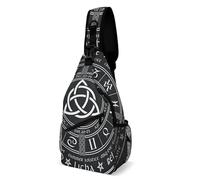 Sac De Poitrine Roue Païenne De L'Année Petit Sac À Bandoulière Moderne Avec Bretelles Réglables Sling Épaule Cross Body Bag, Pour Camping, Office, Excursion