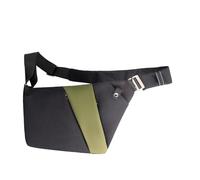 Sac de Poitrine Sling - Imperméable, décontracté, antivol, idéal pour Les trajets Quotidiens au Travail | Design Robuste et Compact pour Un Maintien sûr au Quotidien, Noir avec Vert, Siehe