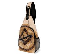 Sac De Poitrine Symbole Maçonnique De La Franc-Maçonnerie, Casual Tactique Sacoche Bandoulière Multifonction Sacoche Tactique pour École Homme Femme