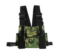 Sac de Poitrine Tactique for Hommes et Femmes, Style Hip-hop, Streetwear, décontracté, Unisexe, Noir(CP)