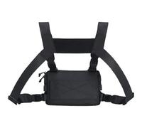 Sac de poitrine tactique pour homme : gilet de sac à dos modulaire modulaire réglable | Équipement de voyage de chasse de camping léger de marche dans l'eau, pack respirant en plein air pa, noir