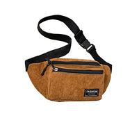 Sac de poitrine texturé petit sac banane sport sac à bandoulière décontracté pour homme femme petite sacoche en cuir pour homme, marron, taille unique