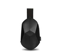Sac de Poitrine tridimensionnel for Hommes, Coque Rigide, étanche, équitation, Couple, Chargeur USB, Messager, Sacs à bandoulière(Black)