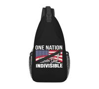 Sac De Poitrine Une Nation sous Dieu Indivisible Petit Sac À Bandoulière avec Bretelles Réglables Moderne Sacs De Poitrine, pour Office, Randonnée, Excursion