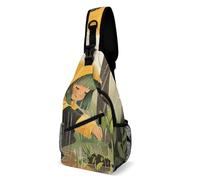 Sac de poitrine Women in The Rain - Sac à bandoulière pour homme - Sac banane pour femme - Sac à dos en bandoulière pour voyage, blanc, 20,3 x 10,2 x 38,1 cm, blanc, 8x4x15 Inches