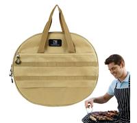 Sac De Portage - Tote Ustensile BBQ en Plein Air, Organisateur De Réchauffeur De Référence en Tissu Oxford Renforcé 1000D | Étui À Outils De Cuisson À Fermeture Éclair avec Rembourrage en Mousse pour