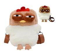 Sac de poulet, sac en peluche avec fermeture à glissière de poulet animal, accès confortable, sac de poulet en bande dessinée avec épaule réglable pour , filles, garçons, famille
