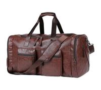 Sac De pour Hommes Robuste Vintage Cuir PU Grande Capacité | Duffel de W nd pour Cabine pour Petit ami Père Mari W nd Salle de Sport Travail Affaires Chaussures Vêtements