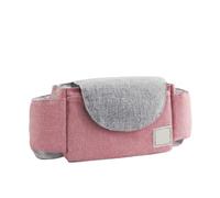 Sac de poussette for maman, sac à couches for enfants, accessoires de poussette, grande capacité, voyage en plein air, porte-gobelet d'eau(Fog powder)