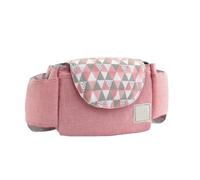 Sac de poussette for maman, sac à couches for enfants, accessoires de poussette, grande capacité, voyage en plein air, porte-gobelet d'eau(Pink rhombus)
