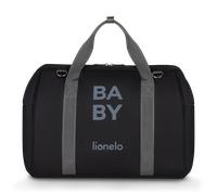 lionelo Ida Mom Bag Sac pour Poussette avec 2 Poches isothermes internes pour biberons, lingettes humides, Matelas à Langer, Sac cosmétique, Sangle pour Fixation à la Poussette (Black)